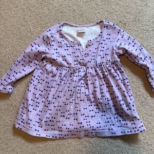 Hanna Andersson Purple Bow Print Kids Dress